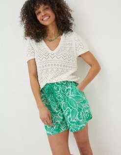 FatFace Chiara Knitted Top White Online