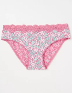 FatFace Clarissa Floral Mini Knickers Bright Pink Best