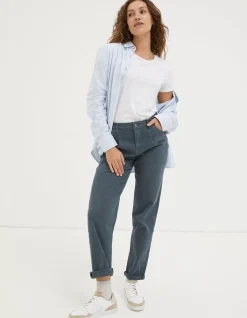 FatFace Cleo Canvas Barrel Leg Chino Blue