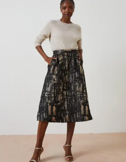 FatFace Cleo Jacquard Skirt Black Sale