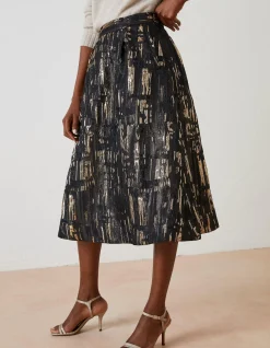 FatFace Cleo Jacquard Skirt Black Sale