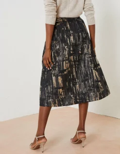 FatFace Cleo Jacquard Skirt Black Sale