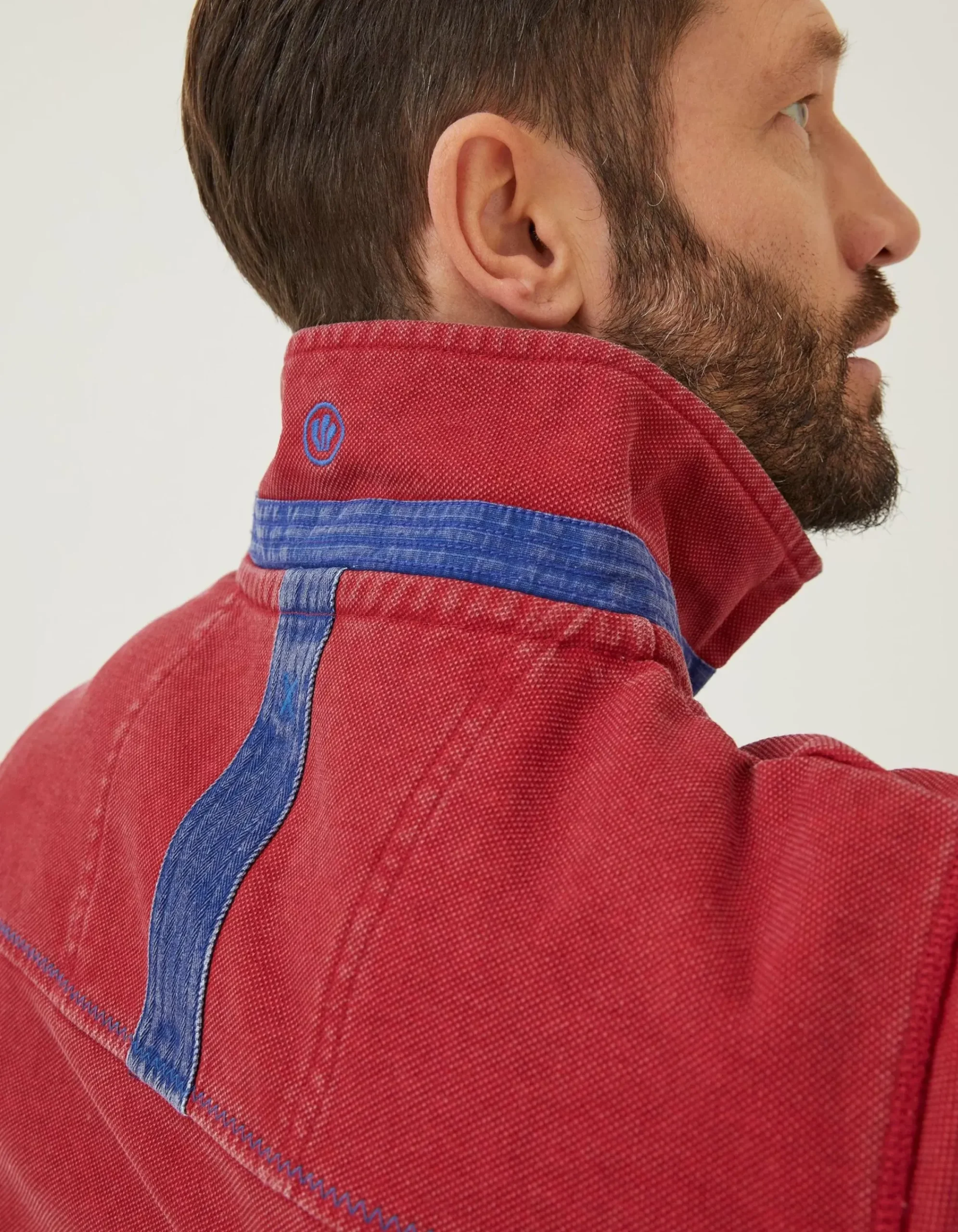 FatFace Colour Block Airlie Sweatshirt Bright Red Outlet