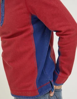 FatFace Colour Block Airlie Sweatshirt Bright Red Outlet