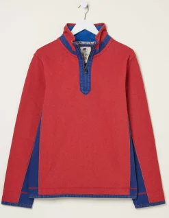 FatFace Colour Block Airlie Sweatshirt Bright Red Outlet