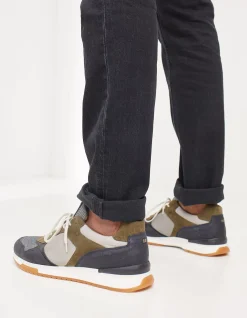 FatFace Colour Block Mens Trainers Navy New