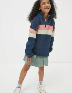 FatFace Colourblock Boxy Airlie Sweatshirt Navy Outlet