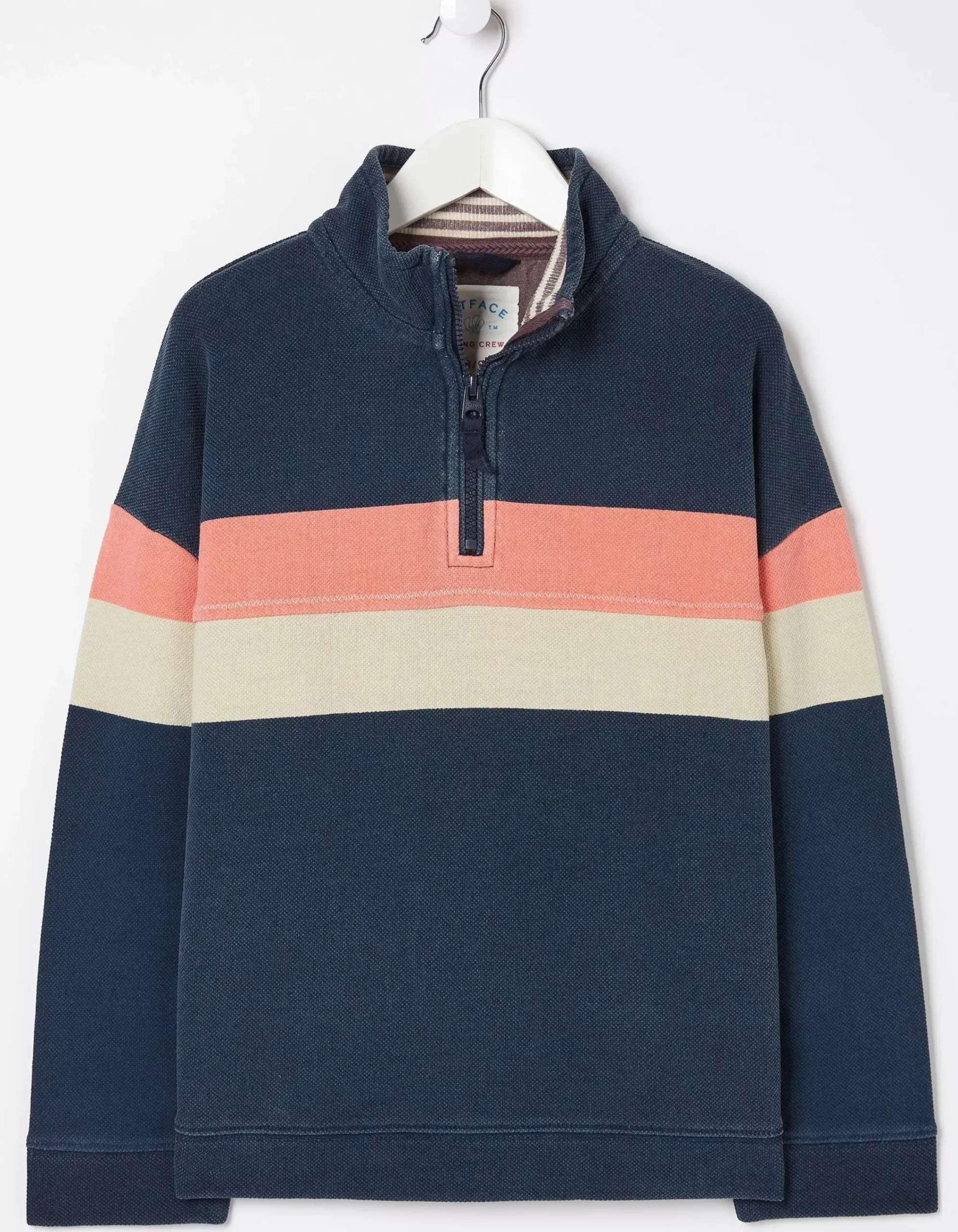 FatFace Colourblock Boxy Airlie Sweatshirt Navy Outlet