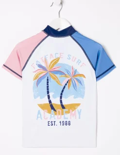 FatFace Colourblock Rash Vest Ivory Online