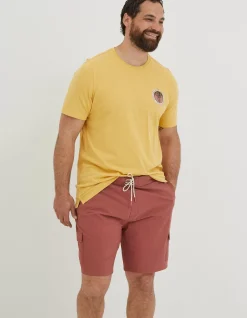 FatFace Compass T-Shirt Washed Yellow Online
