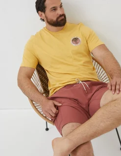 FatFace Compass T-Shirt Washed Yellow Online