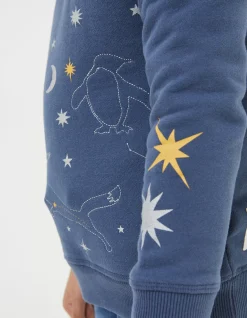 FatFace Constellations Hoodie Navy Online