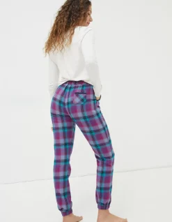 FatFace Cora Bright Check Pyjama Bottom Fuchsia Pink