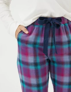 FatFace Cora Bright Check Pyjama Bottom Fuchsia Pink