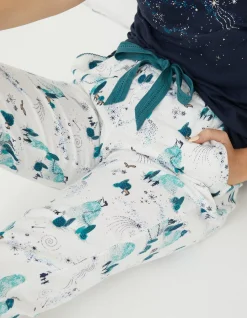 FatFace Cora Star Gazer Pyjama Bottoms Ivory New