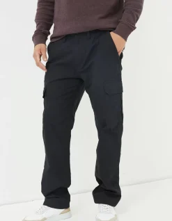 FatFace Corby Ripstop Cargo Trousers Washed Black Discount