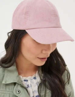 FatFace Cord Baseball Cap Rose Pink New