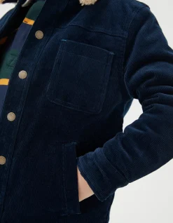 FatFace Cord Shacket Navy