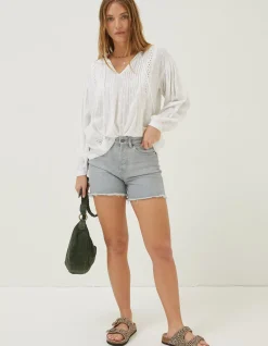 FatFace Courtney Cut Off Denim Grey Hot