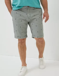 FatFace Cove Boat Embroidered Shorts Light Sage Outlet
