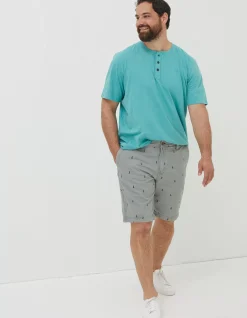 FatFace Cove Boat Embroidered Shorts Light Sage Outlet