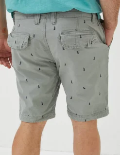 FatFace Cove Boat Embroidered Shorts Light Sage Outlet