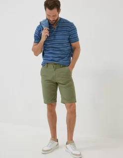 FatFace Cove Flat Front Shorts Washed Green Hot
