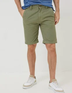 FatFace Cove Flat Front Shorts Washed Green Hot