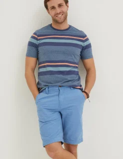 FatFace Cove Flat Front Shorts Light Blue Sale