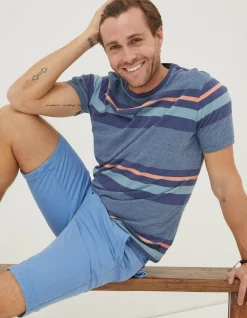 FatFace Cove Flat Front Shorts Light Blue Sale