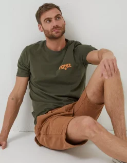 FatFace Cove Flat Front Shorts Tan