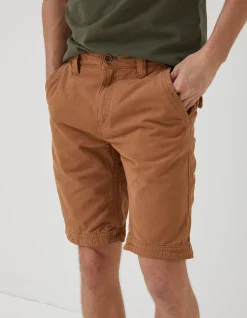 FatFace Cove Flat Front Shorts Tan