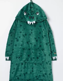FatFace Crocodile Oversized Hoodie Green Online