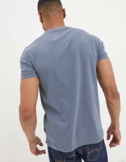 FatFace Daily Grind T-Shirt Dusky Blue Outlet