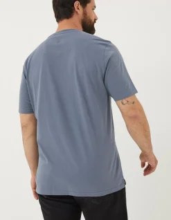 FatFace Daily Grind T-Shirt Dusky Blue Outlet