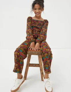 FatFace Daisy Floral Print Jumpsuit Multi Clearance