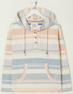 FatFace Daisy Textured Stripe Hoodie Multi Colour Online