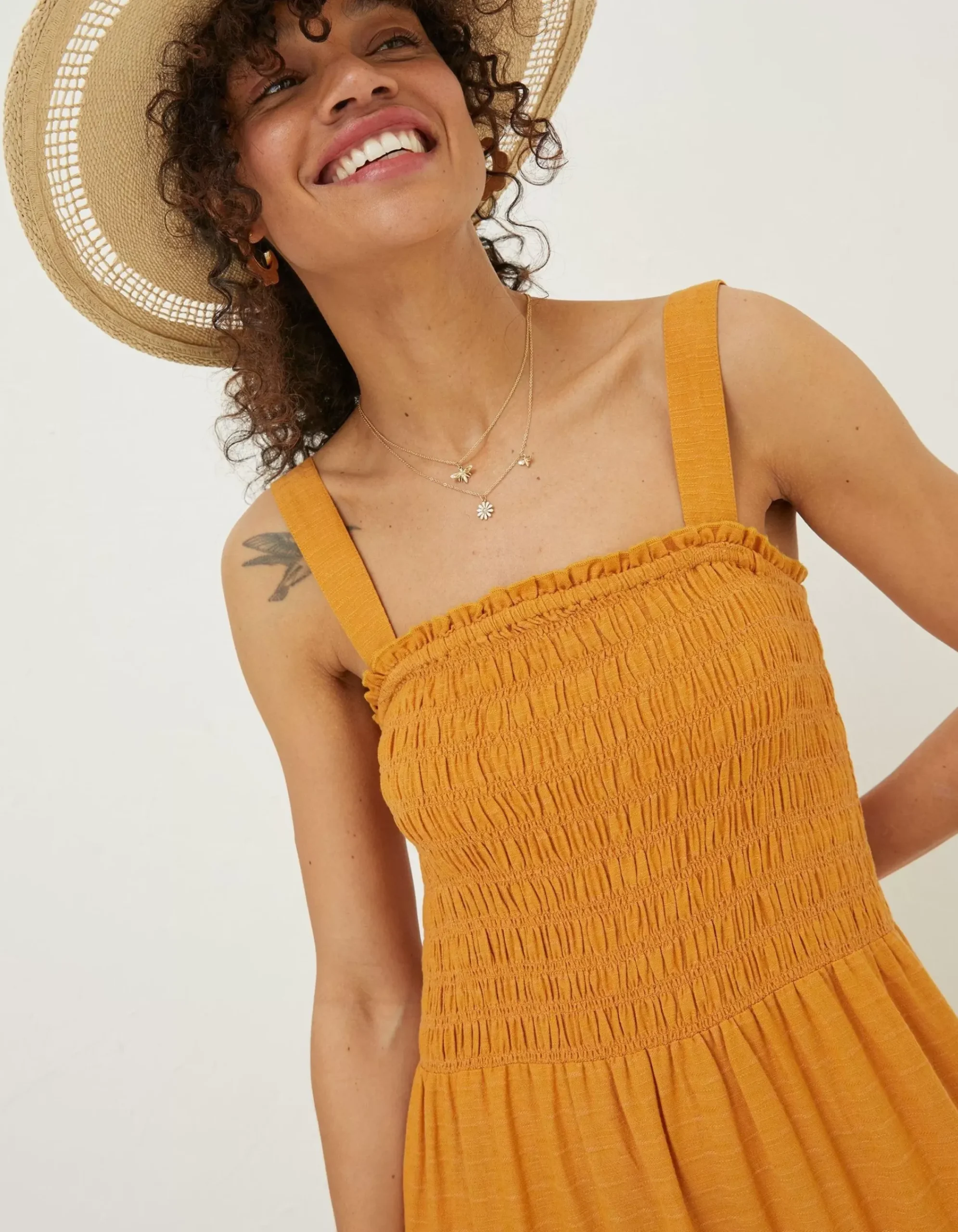 FatFace Danielle Maxi Dress Golden Yellow Best