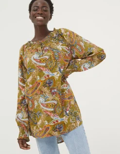 FatFace Danni Prairie Paisley Tunic Light Olive Hot