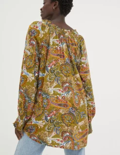 FatFace Danni Prairie Paisley Tunic Light Olive Hot