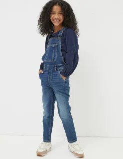 FatFace Darcy Skinny Dungarees Denim Blue Hot