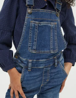 FatFace Darcy Skinny Dungarees Denim Blue Hot