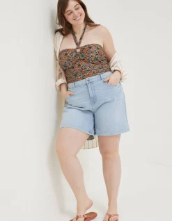 FatFace Darley Denim Shorts Bleach Wash Outlet