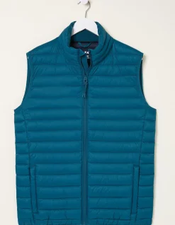 FatFace Dartmouth Gilet Teal Blue Discount