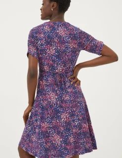 FatFace Delilah Spot Jersey Dress Navy