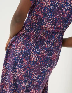 FatFace Delilah Spot Jersey Dress Navy