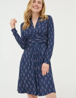 FatFace Delphine Ink Ditsy Jersey Dress Navy Discount