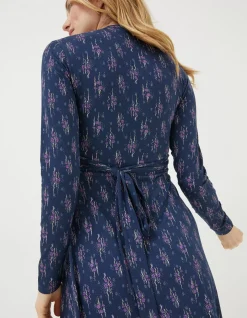 FatFace Delphine Ink Ditsy Jersey Dress Navy Discount