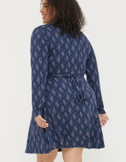FatFace Delphine Ink Ditsy Jersey Dress Navy Discount