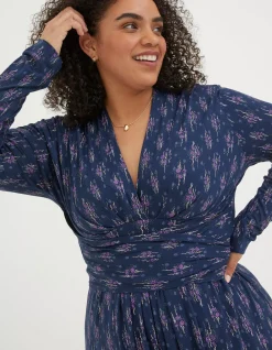 FatFace Delphine Ink Ditsy Jersey Dress Navy Discount
